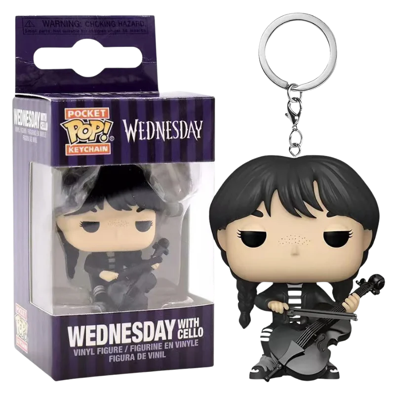 Wednesday With Cello Keychain Funkify